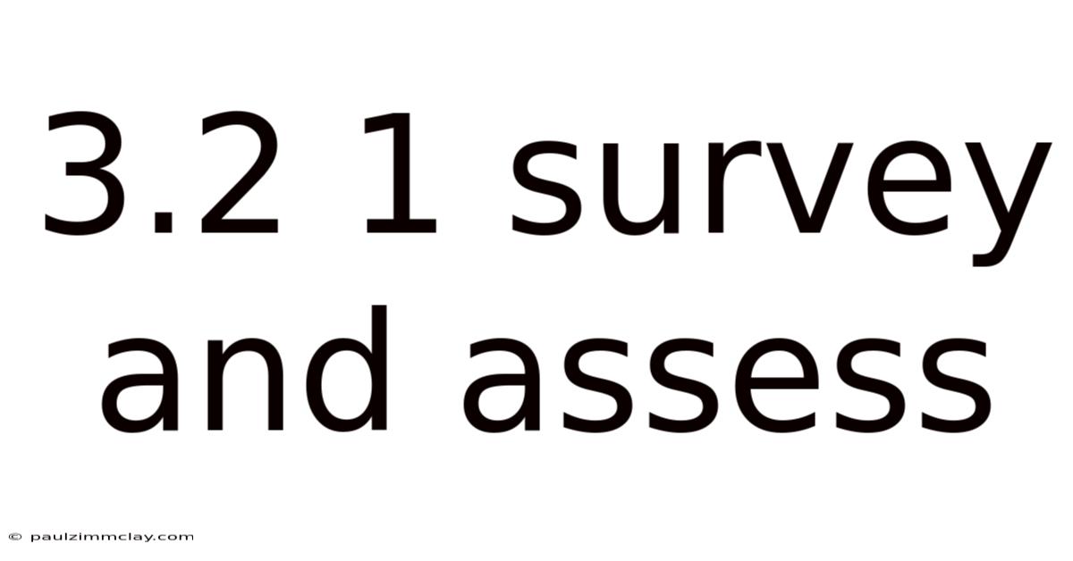 3.2 1 Survey And Assess
