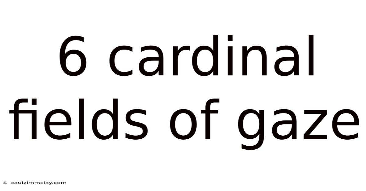 6 Cardinal Fields Of Gaze
