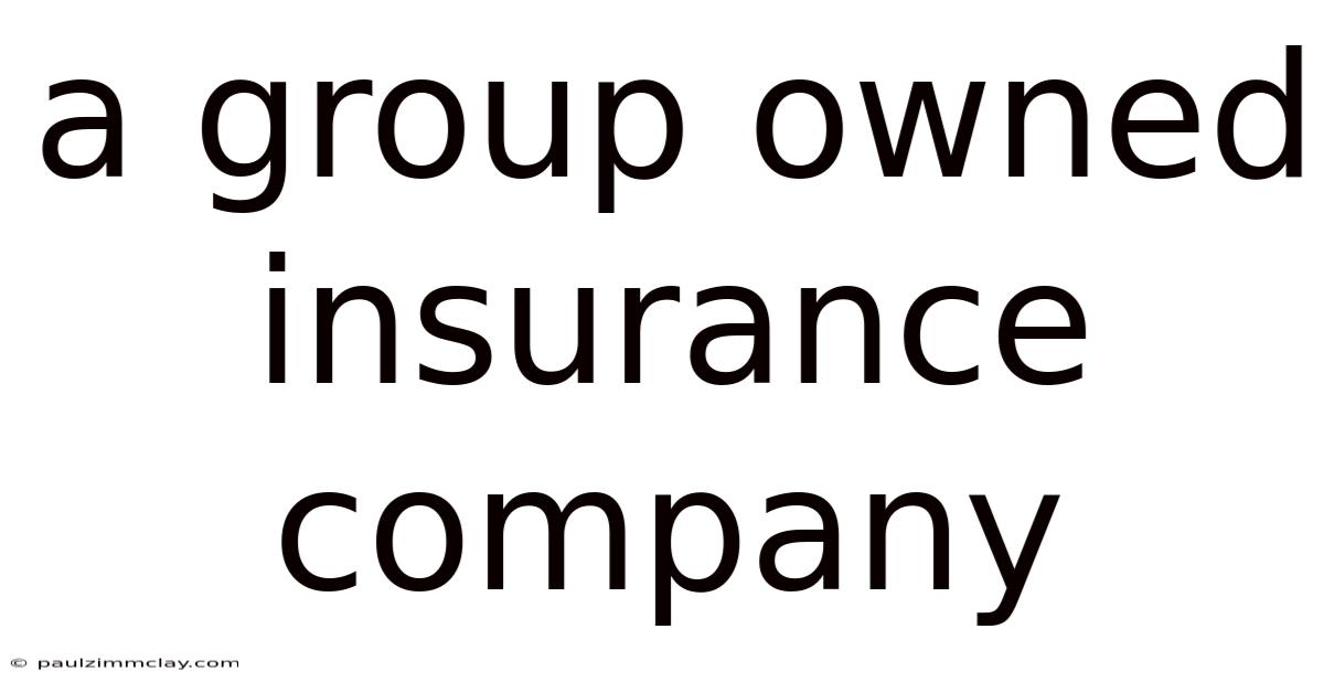 A Group Owned Insurance Company