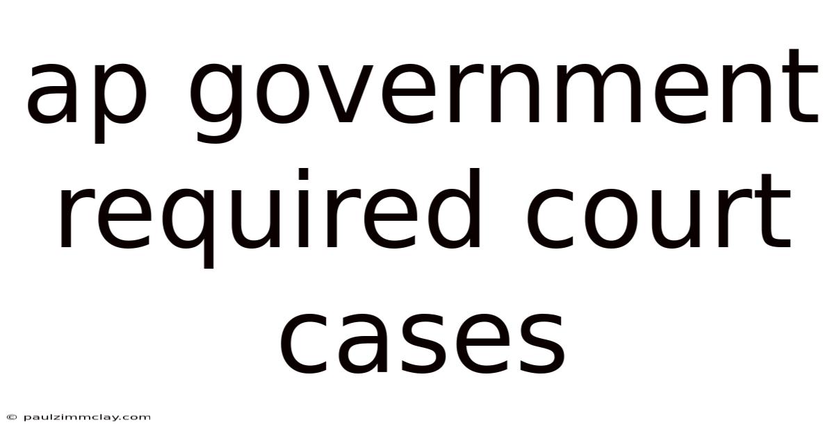 Ap Government Required Court Cases