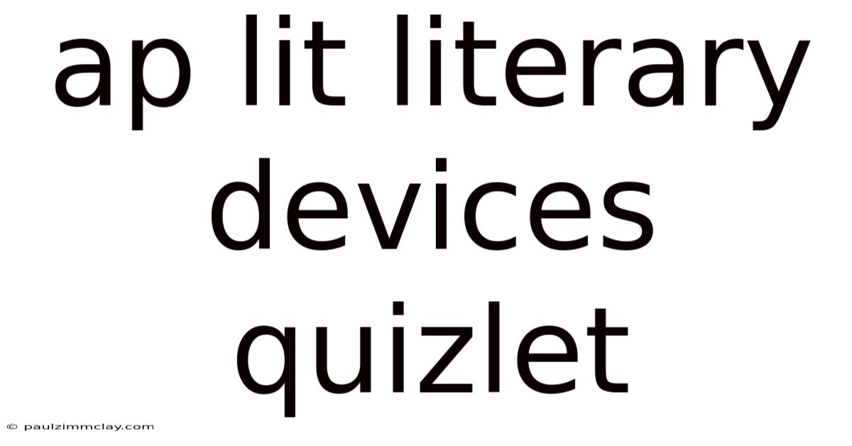 Ap Lit Literary Devices Quizlet