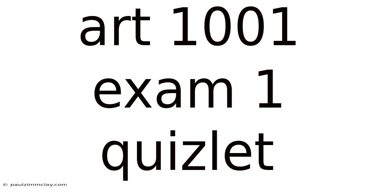 Art 1001 Exam 1 Quizlet