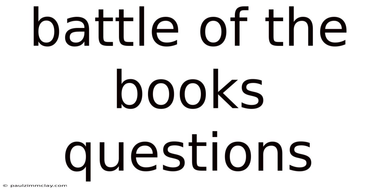Battle Of The Books Questions