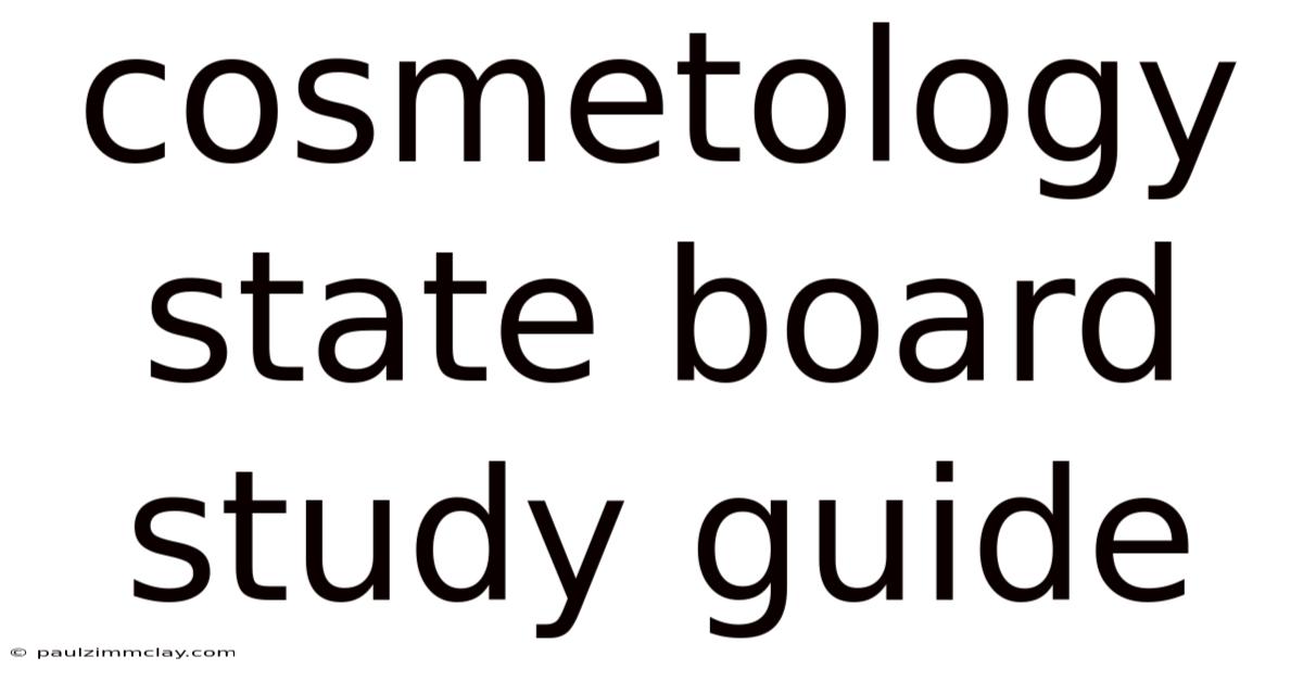 Cosmetology State Board Study Guide
