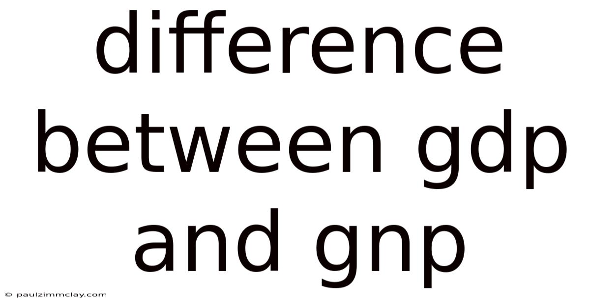 Difference Between Gdp And Gnp
