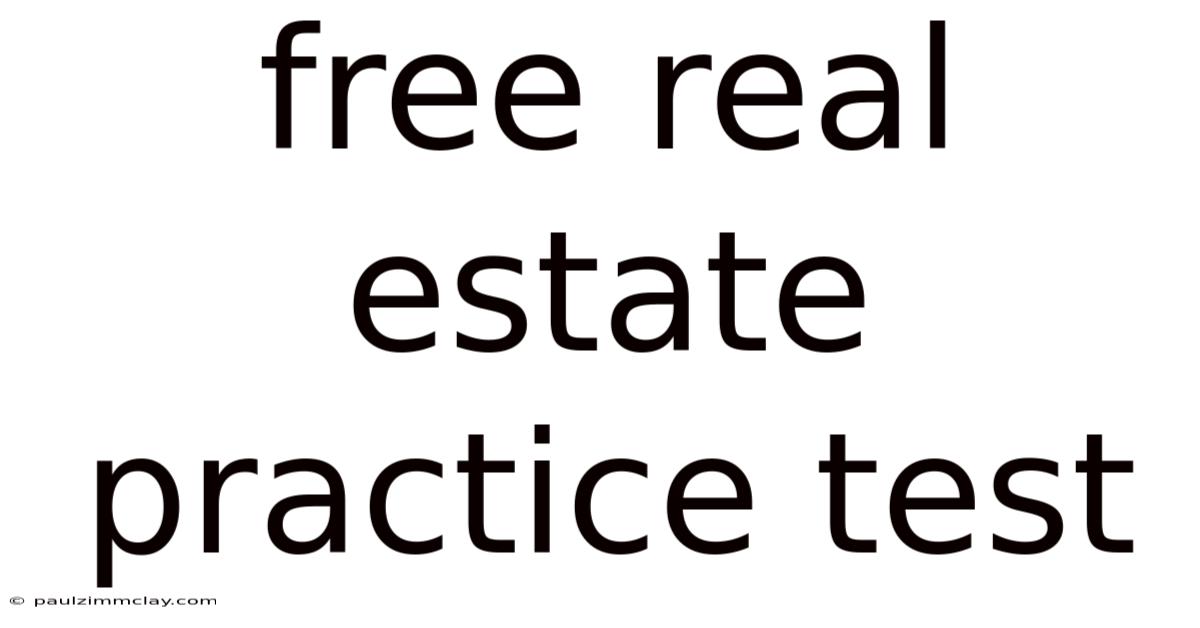 Free Real Estate Practice Test