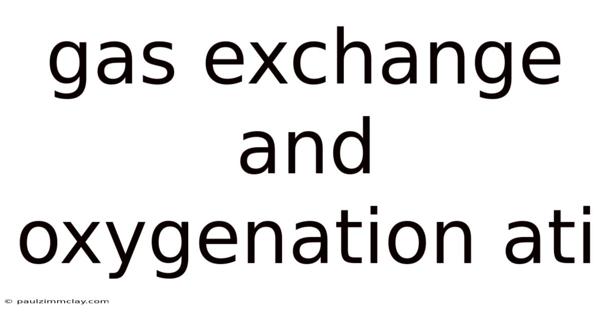Gas Exchange And Oxygenation Ati
