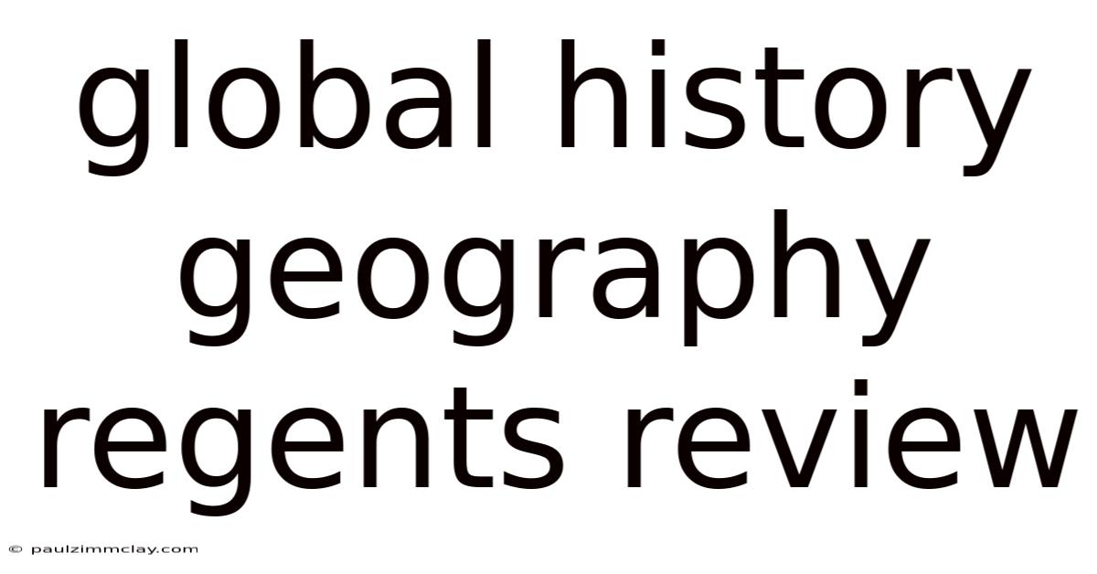 Global History Geography Regents Review
