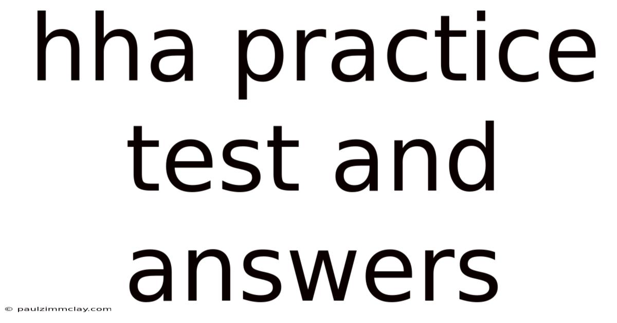 Hha Practice Test And Answers