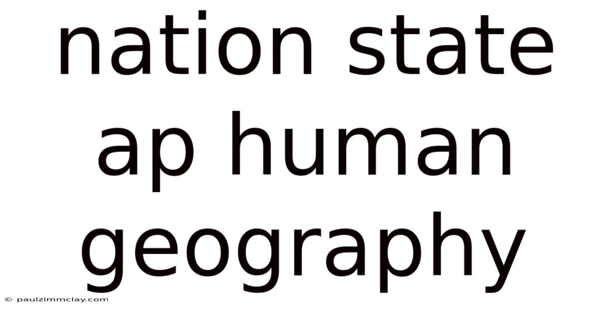Nation State Ap Human Geography