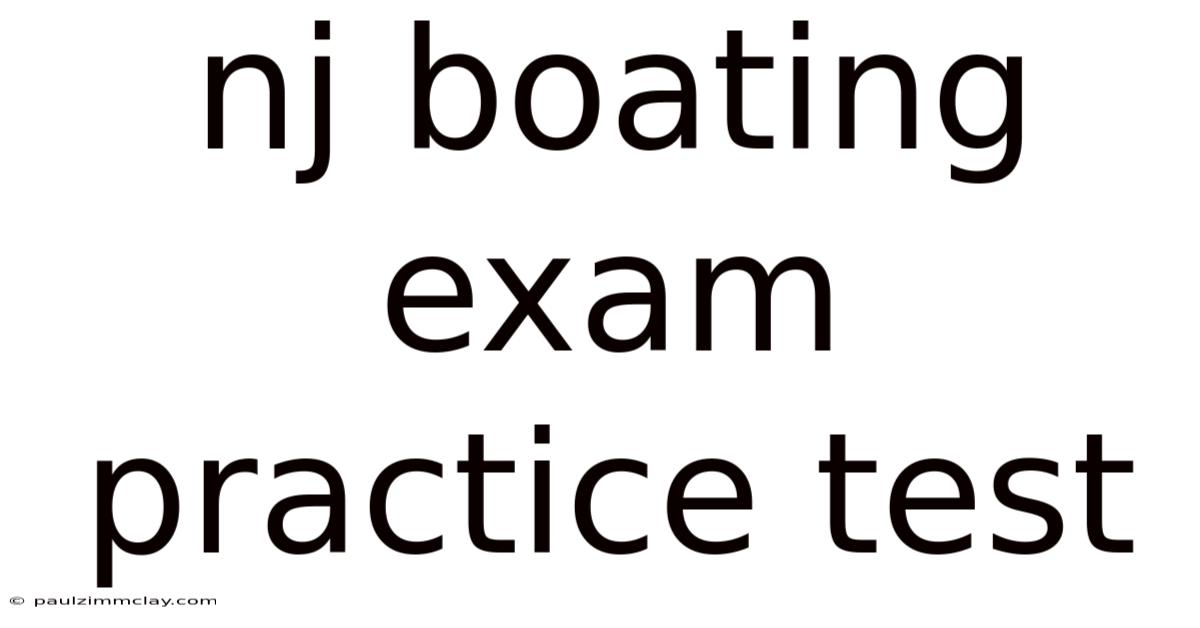 Nj Boating Exam Practice Test