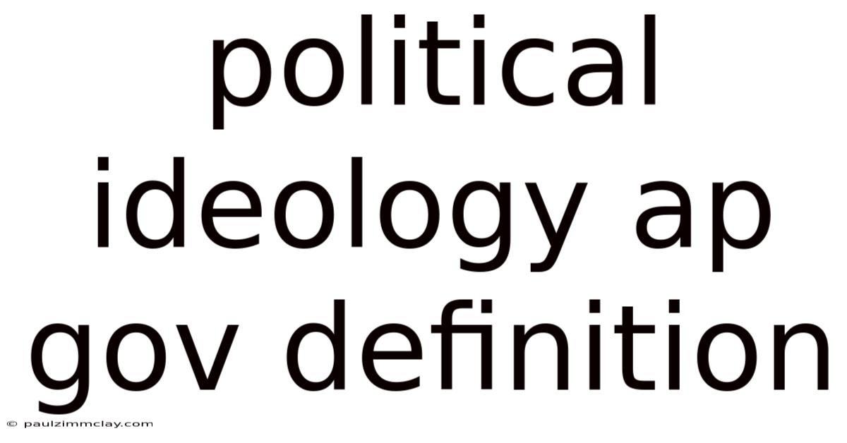 Political Ideology Ap Gov Definition