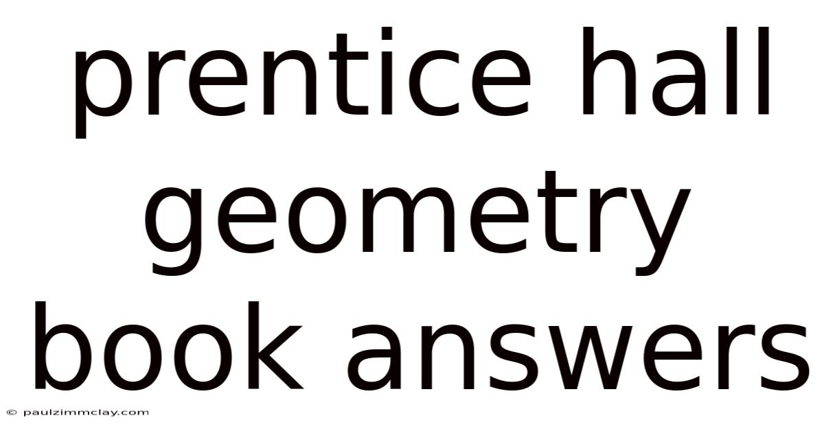 Prentice Hall Geometry Book Answers