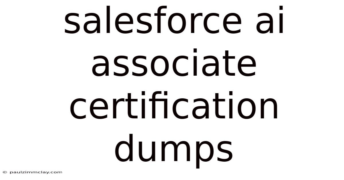 Salesforce Ai Associate Certification Dumps