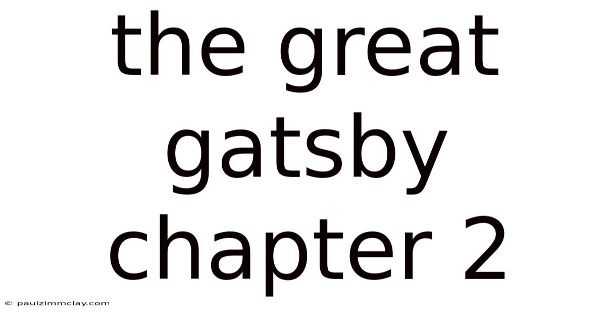 The Great Gatsby Chapter 2