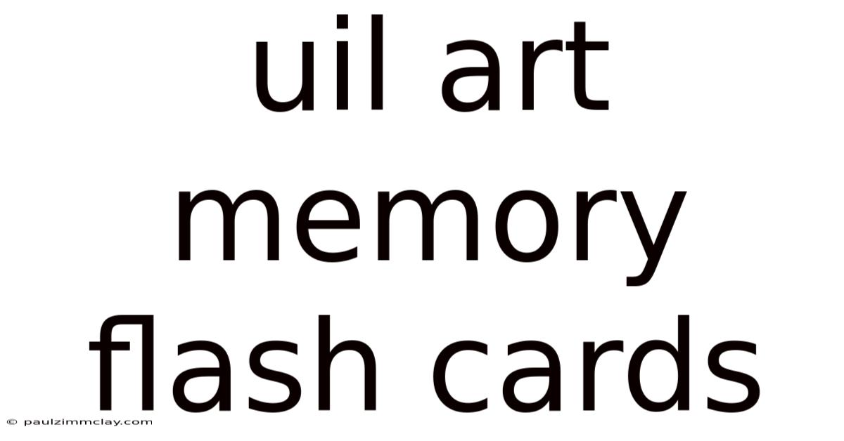 Uil Art Memory Flash Cards