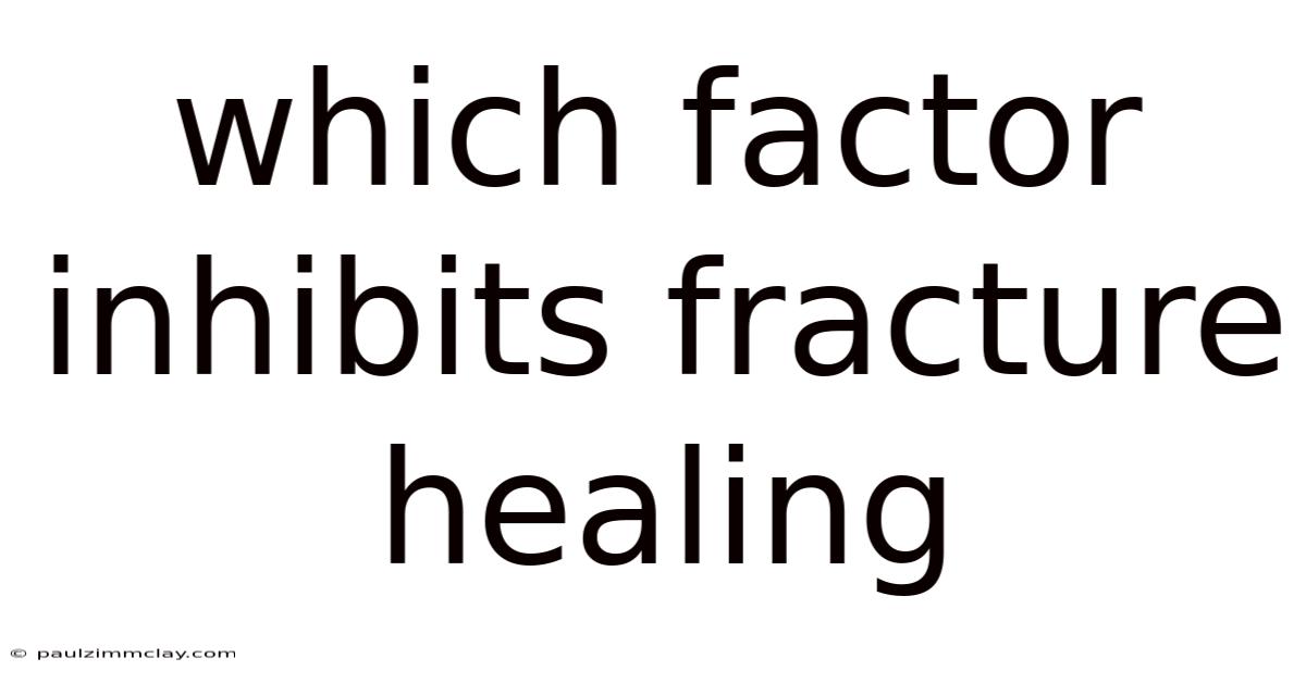 Which Factor Inhibits Fracture Healing